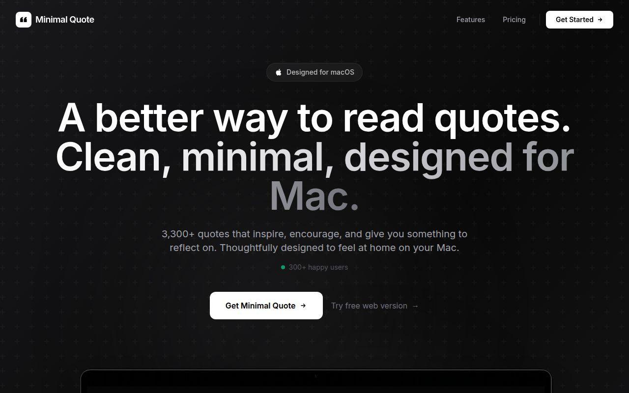 Minimal Quote screenshot